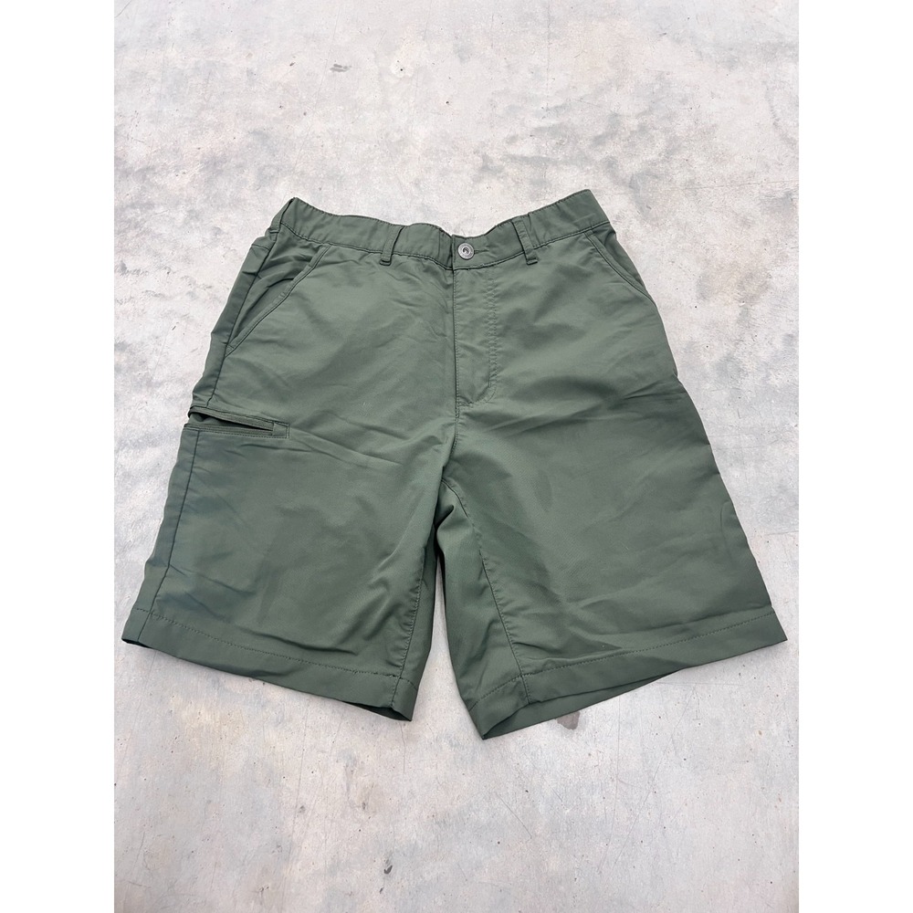 Gerry Shorts Mens 30 Olive Green Flat Front Elastic Waist Cargo Utility Outdoor